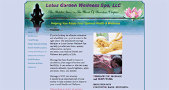 Desktop Screenshot of lotusgardenwellnessspa.com