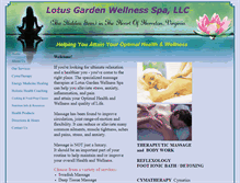 Tablet Screenshot of lotusgardenwellnessspa.com